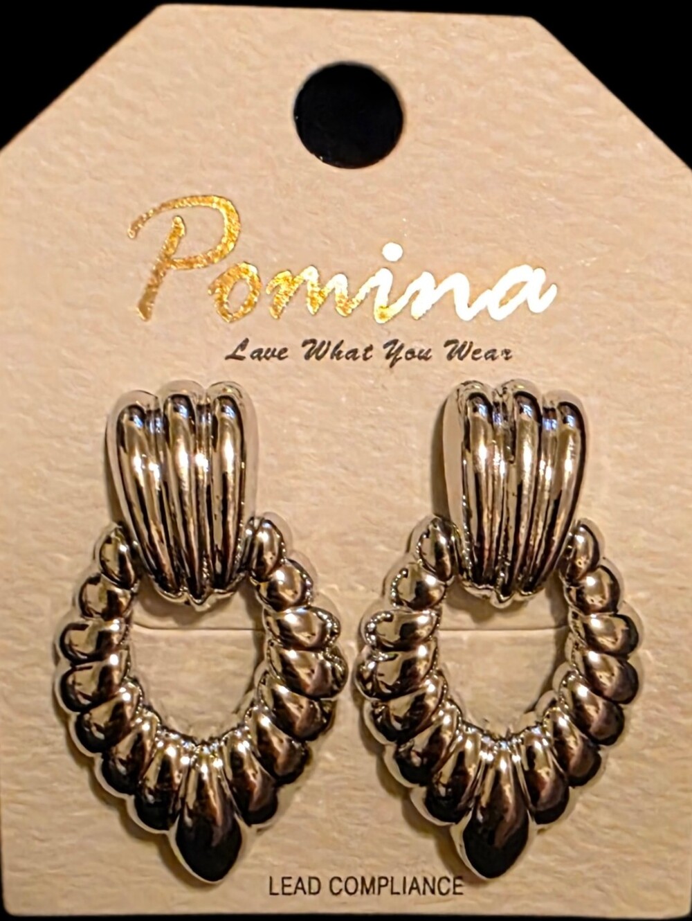 Silvertone Sculpted Drop Earrings